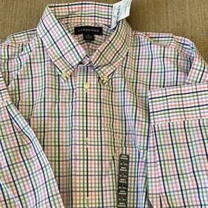 Lands' End Men's Colorful Checkered Shirt